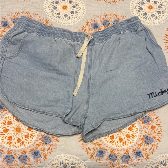 Junk Food Clothing Light Blue Mickey Shorts - Picture 1 of 3